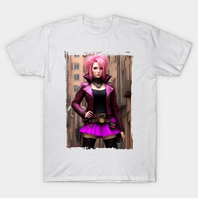 Steampunk Girl T-Shirt by DeVerviers